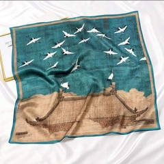 Set Quà HimHip Khăn Lụa Cao Cấp 53*53cm & Cài Áo Kèm Túi Hộp Thiệp - 1141