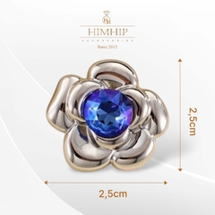 Trâm, Ghim Cài Áo Nhỏ HimHip Hoa Hồng Trơn Thanh Lịch Đính Phale 2,5cm - Trắng