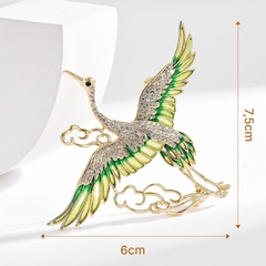 Trâm,Ghim Cài HimHip Hạc Trường Thọ HKCC Đính Phale 6*7,5cm