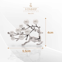 Trâm, Ghim Cài Áo HimHip Hươu Sao Nhẹ Nhàng Sang Trọng HKCC Mix Trai 4*5,5cm