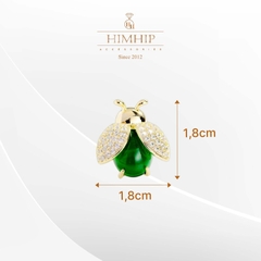 Pin Cài Áo HimHip Bọ Cánh Vàng Sang Trọng HKCC Đính Phale 1,8cm