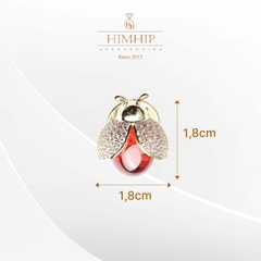 Pin Cài Áo HimHip Bọ Cánh Vàng Sang Trọng HKCC Đính Phale 1,8cm