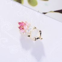 Trâm, Ghim Cài Áo HimHip Hồ Ly Đuôi Hồng Sang Trọng HKCC Đính Phale 1*2,5cm