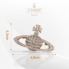 Trâm, Ghim Cài Áo HimHip Vũ Trụ Sang Trọng HKCC Đính Phale 3,3*4,9cm