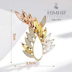 Set Quà HimHip Khăn Lụa Cao Cấp 65x65cm & Cài Khăn, Cài Áo, Khuyên Tai Kèm Túi Hộp Thiệp - 1481