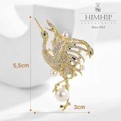 Trâm, Ghim Cài HimHip Hạc Tiên HKCC Mix Trai 3*5,5cm