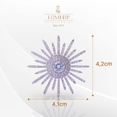 Trâm, Ghim Cài Áo HimHip Hào Quang Nữ Thần Mặt Trời Sang Trọng HKCC Đính Phale 4,2*4,1cm