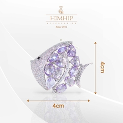Trâm, Ghim Cài Áo HimHip Cá Đĩa Sang Trọng HKCC Đính Phale 4*4cm