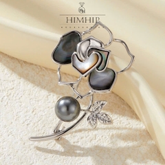 Set Quà HimHip Khăn Lụa Vuông 70x70cm & Cài Khăn, Cài Áo, Trâm Cài Tóc Kèm Túi Hộp Thiệp - 652