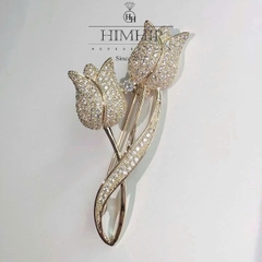 Set Quà HimHip Khăn Lụa Vuông 90*90cm & Cài Áo Kèm Túi Hộp Thiệp - 1162