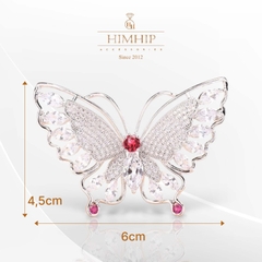 Set Quà 8/3 HimHip Khuyên Tai, Cài Áo & Kẹp Mái Kèm Túi Hộp Thiệp - 1172