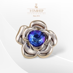 Trâm, Ghim Cài Áo Nhỏ HimHip Hoa Hồng Trơn Thanh Lịch Đính Phale 2,5cm - Trắng