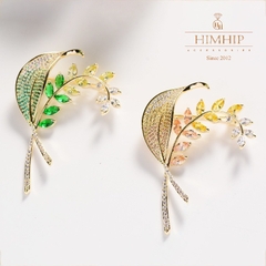 Trâm, Ghim Cài Áo HimHip Bông Lúa Thanh Lịch HKCC Đính Phale 4*6cm