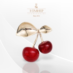 Trâm, Ghim Cài Áo Nhỏ HimHip Chùm Cherry Đôi Đáng Yêu HKCC 2,5cm