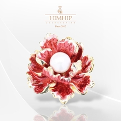 Trâm, Ghim Cài Áo Nhỏ HimHip Hoa Dâm Bụt Sang Trọng HKCC Mix Trai 2cm