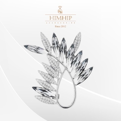 Trâm, Ghim Cài HimHip Lá Xanh Sang Trọng HKCC Đính Phale 3.5*4cm