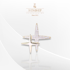 Trâm, Ghim Cài Áo Nhỏ HimHip 2 Ánh Sao Thanh Lịch HKCC Đính Phale 2,6*2,6cm nam nữ