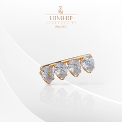 Trâm, Ghim Cài Áo Nhỏ HimHip Thanh Ngang Vàng Sang Trọng HKCC Đính Phale 1*2,5cm