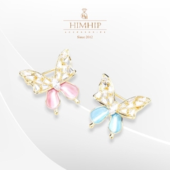 Trâm, Ghim Cài Áo HimHip Cánh Bướm 2 Màu Nhẹ Nhàng HKCC Đính Phale 2,2*2cm