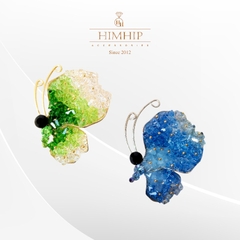 Trâm, Ghim Cài Áo HimHip Bướm Đá Lấp Lánh Sang Trọng HKCC Đính Phale 3*4cm