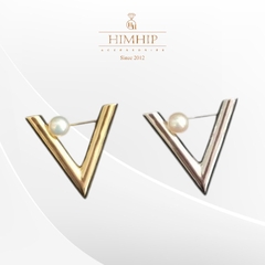 Trâm, Ghim Cài Áo HimHip Chữ V Thanh Lịch HKCC Mix Trai 3,5cm