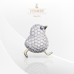 Trâm, Ghim Cài Áo HimHip Chim Ri Đáng Yêu HKCC Đính Phale 1,5*2cm