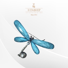 Set Quà Tết HimHip Yên Ngọc Thanh Đình (Dây Chuyền, Khuyên, Nhẫn Tinh Thể Trai 8Ly, Cài Áo Chuồn)