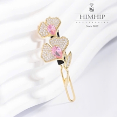 Set Quà Valentine 8/3 HimHip Khuyên Tai, Cài Áo & Kẹp Mái Kèm Túi Hộp Thiệp - 1178