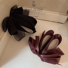 Kẹp Móc Dọc HimHip Composite Nơ Vải Nhiều Lớp 14*4cm