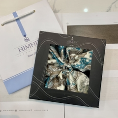 Set Quà Himhip Khăn Lụa Cao Cấp 65*65cm & Cài Khăn Kèm Túi Hộp Thiệp (Không Kèm Cài Áo) - 239