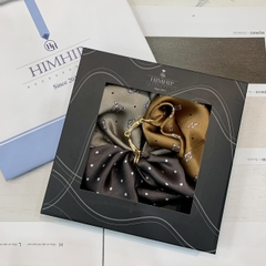 Set Quà Himhip Khăn Lụa Cao Cấp 65*65cm & Cài Khăn Kèm Túi Hộp Thiệp (Không Kèm Cài Áo) - 235