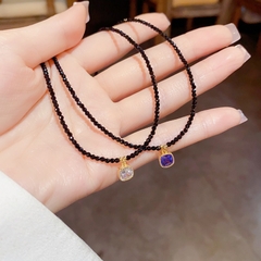 Choker HimHip Phale Đen 2ly Phối Mặt Phale Sang Trọng 32+7cm