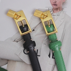 Dây Lưng HimHip Da Thật Khóa Hình Chữ Nhật Mix Ổ Khóa 1.5x96cm