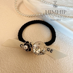 Dây Buộc Tóc HimHip Mix Đá Phale Thắt Nơ Hoa Hồng Sang Trọng 5.5cm