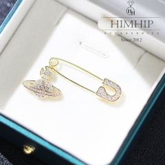 Trâm, Ghim Cài Kim Băng HimHip Charm Hành Tinh Thanh Lịch HKCC Đính Phale 3.5cm