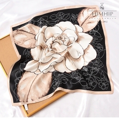 Set Quà HimHip Khăn Lụa Vuông 70x70cm & Cài Khăn Kèm Túi Hộp Thiệp - 381
