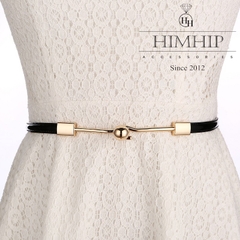 Dây Lưng HimHip Da Thật Khóa Hình Giọt Nước Sang Trọng 78cm