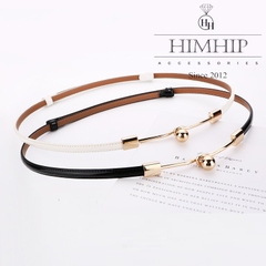 Dây Lưng HimHip Da Thật Khóa Hình Giọt Nước Sang Trọng 78cm