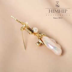 Trâm, Ghim Cài Áo HimHHip Cành Hoa Sang Trọng Mix Trai 1,7*5,5cm