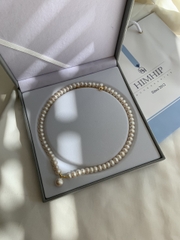 [Thiết Kế] Vòng Cổ HimHip Trai Thật 8Li Mix Khóa Thả Đáng Yêu 43.5cm - Trắng