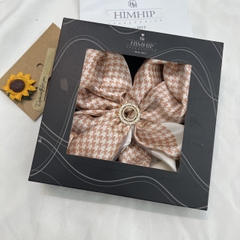 Set Quà Tặng Khăn Lụa Vuông Khổ 65 & Cài Khăn Kèm Túi Hộp Thiệp (Không kèm cài áo) - 293