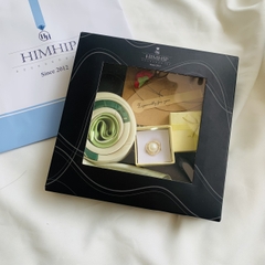 Set Quà Tặng Khăn Lụa Vuông Khổ 53 Kèm Cài Áo - 211 (Combo đã bao gồm túi hộp thiệp)