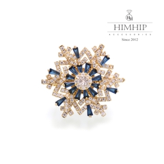 [Noel] Trâm, Ghim Cài Áo HimHip Bông Hoa Tuyết Xoay Thanh Lịch HKCC Đính Phale 3*3cm