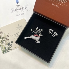 Set Quà Noel HimHip Khuyên Tai & Cài Áo Kèm Túi Hộp Thiệp - 104