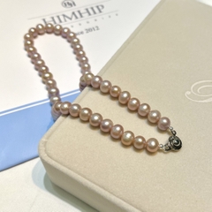 [Thiết kế] Vòng Cổ HimHip Trai Thật 8Li Dáng Trơn Thanh Lịch 44cm - Hồng Tím