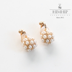 Khuyên Tai Nụ HimHip Chùm Trai Mini Hình Cầu Sang Trọng HKCC Mix Trai 1.2x1.2cm/2x1.2cm