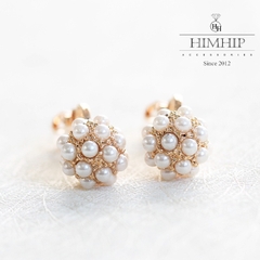 Khuyên Tai Nụ HimHip Chùm Trai Mini Hình Cầu Sang Trọng HKCC Mix Trai 1.2x1.2cm/2x1.2cm