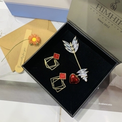 Set Quà 8/3 HimHip Khuyên Tai & Cài Áo Kèm Túi Hộp Thiệp - 119