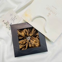 Set Quà Himhip Khăn Lụa Vuông 70x70cm & Cài Khăn Kèm Túi Hộp Thiệp - 270