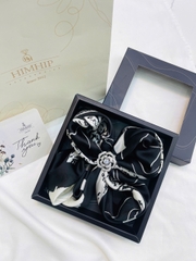 Set Quà HimHip Khăn Lụa Vuông 70x70cm & Cài Khăn Kèm Túi Hộp Thiệp - 373